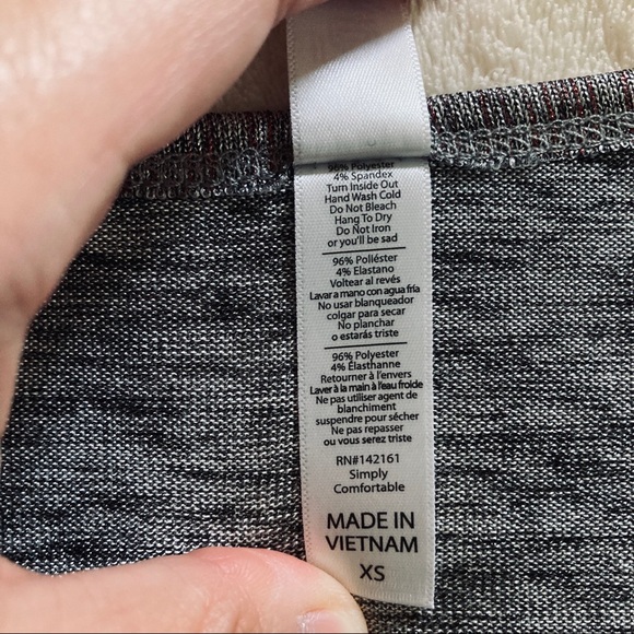 LuLaRoe Classic T - size XS, silver w/ red - Picture 7 of 10